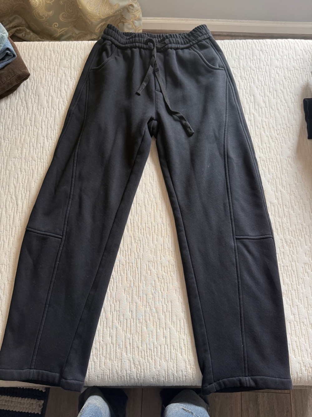 Men's Black Fleece Jogger Pants - Casual Comfort